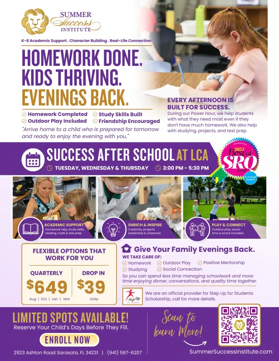 Summer Success Institute Success After School at LCA flyer